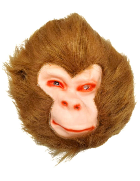BookMyCostume Furry Monkey Face Mask for Kids & Adults – Brown Animal Costume Mask with Faux Fur & Elastic Strap – Funny Jungle Theme Fancy Dress Accessory for Role Plays & Theme Party